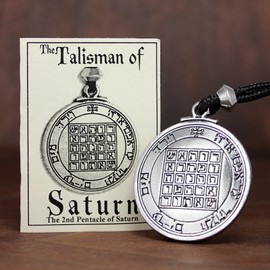 Pentacle of Saturn Success Amulet Key of Solomon Talisman Necklace