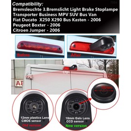 Car Third Roof Brake Lamp Camera Brake Light Rear View Support Camera