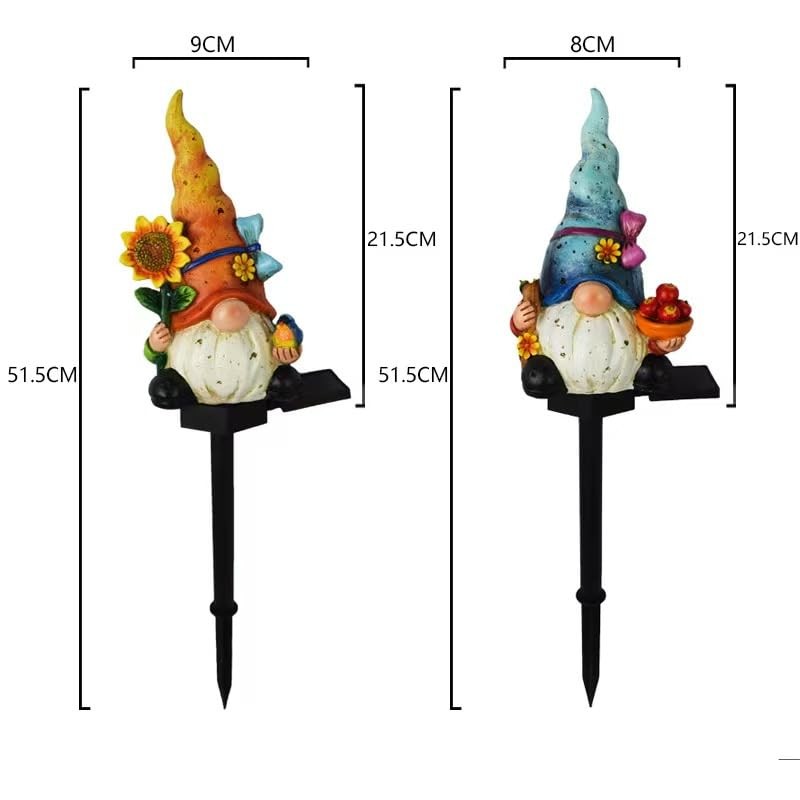 YZYOE 2 Packs of LED Solar Powered Dwarf elf Lights,