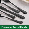 Black Soup Sooon,8 PCs 7.3 Inch Dinner Spoons,PVD Black Stainless
