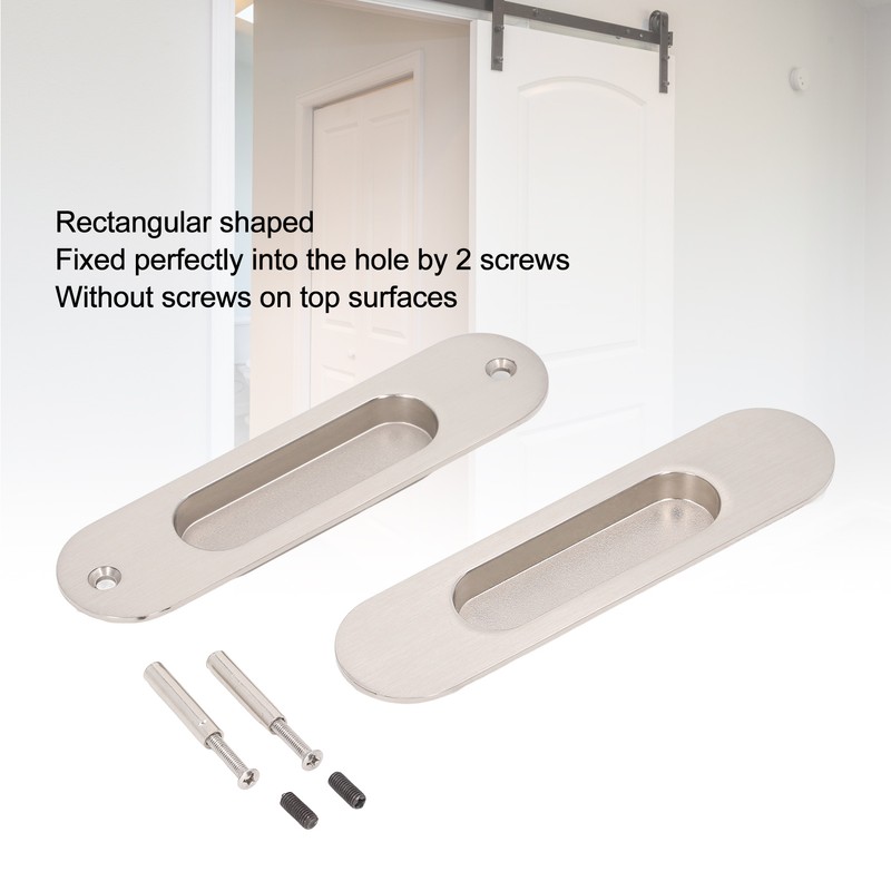 Sliding Door Handles Set Smoothing Surfaces Aluminum Alloy Closet Door