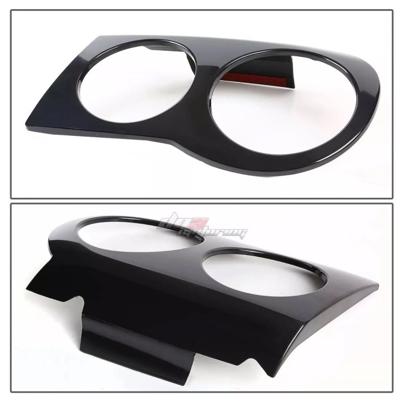 Sdeelcase Pair L&R Black Headlight Covers Bezel Eyelid Trims For