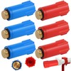 1/2 Inch Brass Threaded Red & Blue Water Pipe Blind
