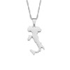 Hafrita Italy Map Flag Pendant Necklaces Gold Italian Men Maps Chain Pendant Necklaces, 50cm Thin Chain, Stainless Steel, No Gemstone, silver no words