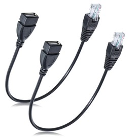 2 PCS USB to Ethernet Adapter, Ethernets to USB Adapter USBs to Rj45 Ethernets Adapters Female Converter USBs to Ethernetes Cable Connector Network Adaptors for Camera with Network Function