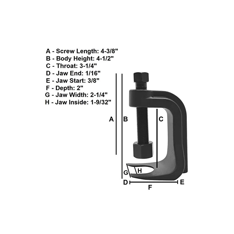 Astro Tools 78912 Low Profile Ball Joint Separator, Black
