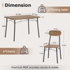 VECELO Kitchen Table Chairs Set for 4, 5 Piece Wood