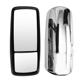 P SEPEY Door Mirror for KENWORTH T680, Passenger Side Motorized Power Heated Chrome Door Mirror Replacement for KENWORTH T680 T880, Right