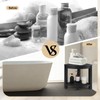 Apolimi HDPE Corner Shower Stool,Shower Bench Seat with Storage Shelf