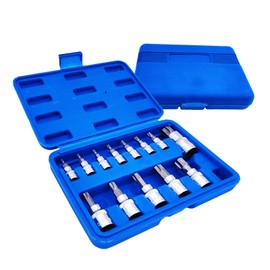 KSHAWO Torx Nut Set | 13-Piece T8-T70 Bit Set Inner Torx 1/2 Inch | 3/8 Inch | 1/4 Inch