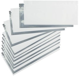 Mylar Style Barrier Bags – Zipper w/Heat Seal – 1000 Bags (Matte White / Clear, PR - 6″x2.7″)