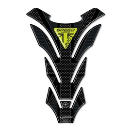 labelbike - 3D Sticker Motorcycle Low Tank Pad Protection and Decoration in Resin compatible with Triumph Speed Triple 1200 RS 2025 - Yellow Color