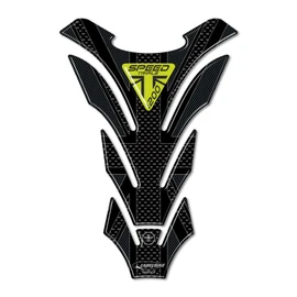 labelbike - 3D Sticker Motorcycle Low Tank Pad Protection and Decoration in Resin compatible with Triumph Speed Triple 1200 RS 2025 - Yellow Color