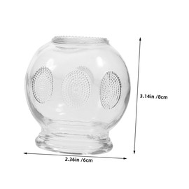 NOLITOY 5 Pcs Thickened Glass Cupping Set for Massage Therapy Traditional Chinese Acupoint Cupping Cups for Home Use Fire Cupping Therapy Kit for Relaxation and Wellness