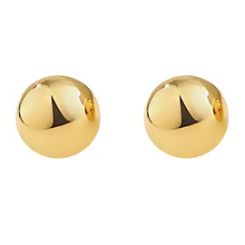 Aloluo Half Ball Dome Stud Earrings for Women Gold Plated Hypoallergenic Nickel Free Polished Round Post Pin Studs Minimalist Simple Fashion Boho Mother's Day Birthday Jewelry Gifts