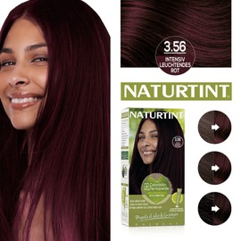 Naturtint Biobased Hair Colour Without Ammonia 3.56 Intense Bright Red High Percentage of Natural Ingredients Pack of 3 510 ml
