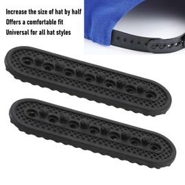 2 Pack Hat Extender, 7 Holes Adjustable Cap Half Size Extender, Hat Size Extension Accessories, for Replacing Worn Out Hat Bands or DIY Hat