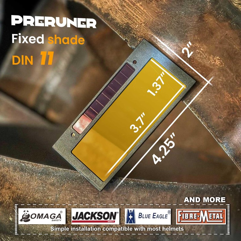 Gold Shade 11 2x4 1/4 Auto Darkening Welding Lens, Cool
