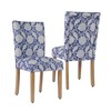 HomePop Classic Parsons Upholstered Dining Chairs, Pack of 2, Blue