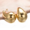 Vissen Large Teardrop 18k Gold Hoop Earrings Women's Chunky Gold-Plated