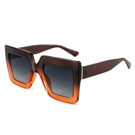 FEISEDY Oversized Square Sunglasses for Women Fashion Shades Luxury Big Sun Glasses UV400 Protection B2380