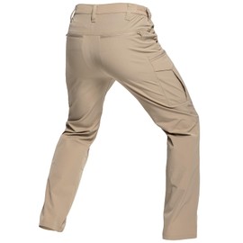 CARWORNIC Men's Lightweight Tactical Hiking Pants Water-Resistant Flex EDC Cargo Pants Stretch Quick Dry Work Pants Multi-Pocket Travel Safari Outdoor Fishing Trousers