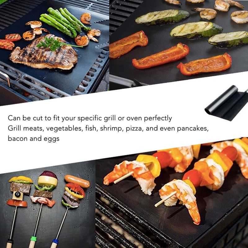 QANYEGN Grill Mat, Non Stick BBQ Outdoor Grill Mats, Portable