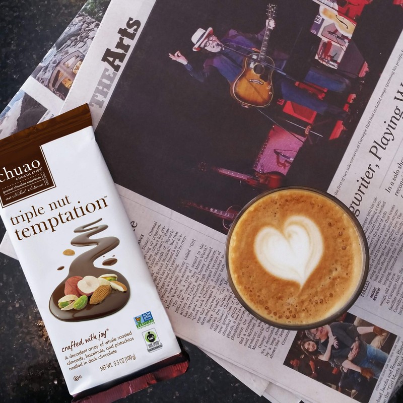 Chuao Chocolatier Triple Nut Temptation Gourmet Dark Chocolate Bars |