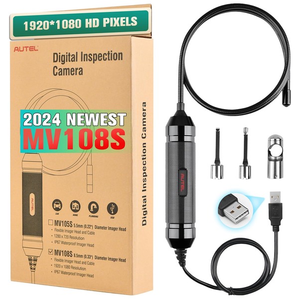 Autel MaxiVideo MV108S Digital Inspection Camera, 2023 Newer of MV108,