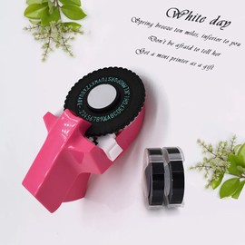 Mini Portable Manual Label Maker DIY 3D Embossing Label Writer Printer Typewriter with Plastic PVC 9mm Label Tapes Lettering Machine