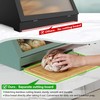 HOLTICO Roll Top Bamboo Bread Box with Cutting Board for