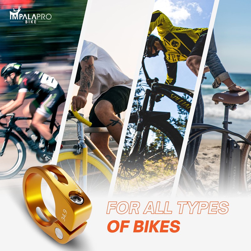 IMPALAPRO Bicycle Seat Clamp - Seat Clamp 34.9/31.8 - Aluminium