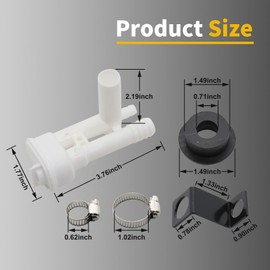 Aspaton 385230335 Black Vacuum Breaker Kit with Spray Compatible with D series T series V series Toilets 100 200 300 500H 500+ 600 700 800 900 1000 2000 3000 3100 3200 3300 3400 3600 4300 4400 4700