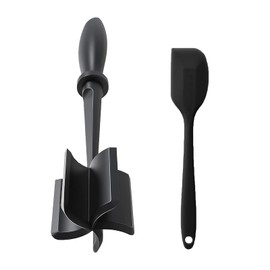 Meat Chopper for Ground Beef, 5-Blade Food Chopper with Beveled Wheels & Ergonomic Handle, Non-Scratch Potato Masher for Cooking, Taco, Pasta in Non-Stick Pans