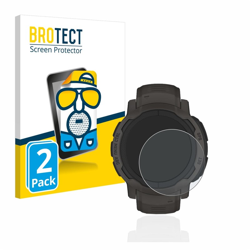 BROTECT Entspiegelungs-Schutzfolie für Garmin Instinct 2/2 Solar (2 Stück) Matte