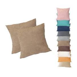 Moon Alcatraz Cushion Covers, Decorative Cushion Covers, Approx. 60 x 60 cm in Elegant Suede Look, Pack of 2