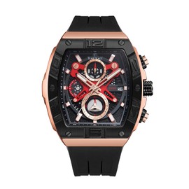 TEARTRACE Men's Watch Analog Waterproof Fashion Date Wrist Watch, Skeleton Tonneau Watch for Men with Chronograph,Ideal for Sports Enthusiasts and Daily Wear - Perfect Gifts for Men