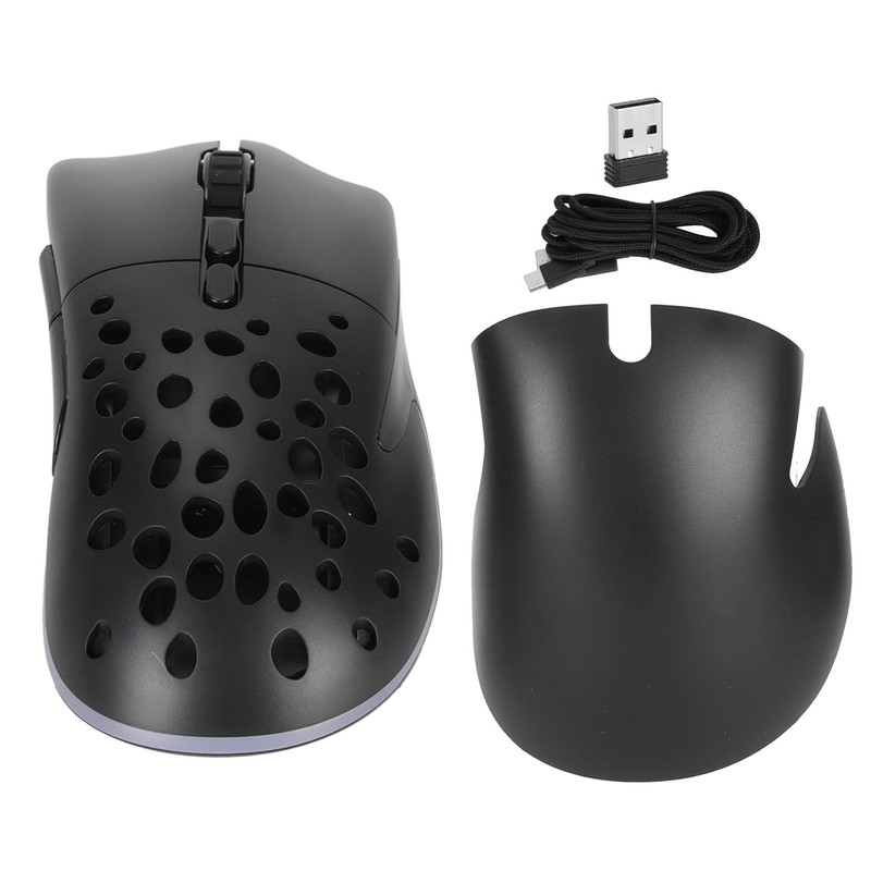 Wireless Mouse Dual Mode Programmable Keys RGB Backlit Adjustable DPI