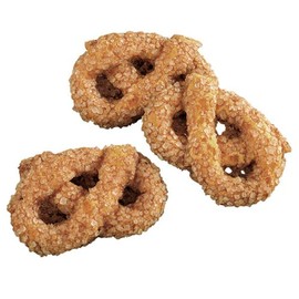 Karamell-Brezeln: Diese knusprige Gebäck in Brezelform mit karamellisiertem Zucker ist einmal etwas ganz Anderes. Allen Karamell-Liebhabern einfach nur zu empfehlen! 400 g (1 Packung)