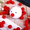 Jomnvo 100 Pieces 2CM Christmas Pom Poms Red Fluffy Pompoms