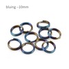 10Pcs Titanium Alloy Split Key Rings, Mini Keyrings Keychain, Bluing