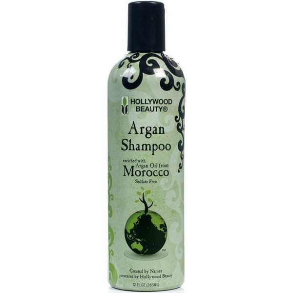 Hollywood Beauty Argan Oil Shampoo, 12 oz (Pack of 2)