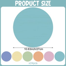 Newtay 24 Pack Dry Erase Dots Circles Colorful 10 Inch Removable White Board Marker Wall Sticker Decals Painted Wood Design Spots Set for Classroom Teachers Students Tables Desk (Morandi Color)