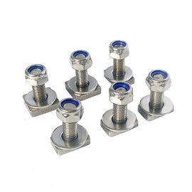tieedhfu 6pack/lot T Slot Bolts for Roof Rack W/Locknut Stainless Steel M8 T Bolts with 27mm Threaded Strong and Sturdy