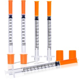 1mL Syringe 31G 1/4 Inch, Individually Wrapped, Pack of 100