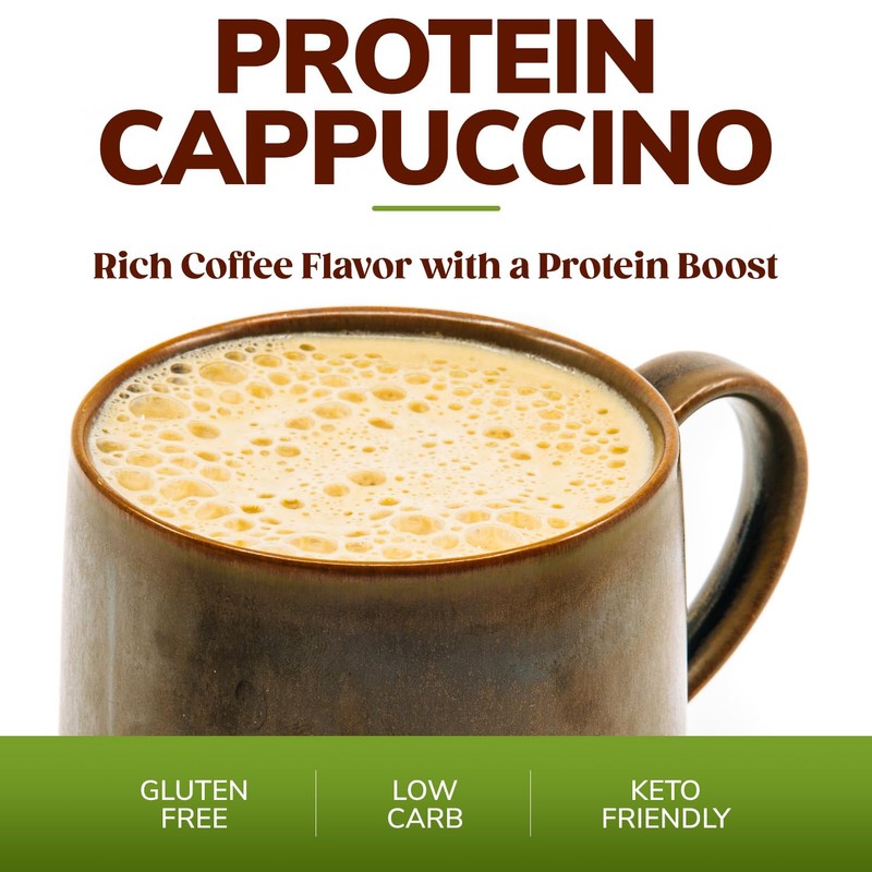 BariWise Protein Hot Drink Cappuccino Mix, Original, Low Sugar, Gluten