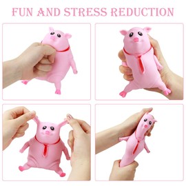 Stress Pig Stress Toy, Anti Stress Pig Pink, Squishy Squeeze Toys, Anti-Stress Toy Squishy Pig, Fidget Toys, Sensory Autism Toy, Splashy Piggy for Children and Adults