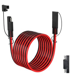 ELFCULB 12AWG 20FT SAE Extension Cable 3 6 10 20 35 50FT SAE to SAE Quick Disconnect Wire Harness SAE Connector SAE Plug for Automotive RV Battery Solar Panel (20FT)