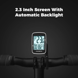 CooSpo Bike Computer Wireless GPS BC26,Bluetooth Cycle Computer GPS IPX7 Waterproof, Bike Speedometer Odometer with 2.3 Inch Auto-Backlight,Bicycle Computer GPS Support CooSpoRide