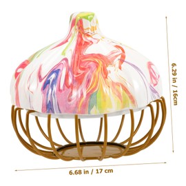 STOBAZA Garlic Storage Basket Decorative Kitchen Holder for Fruits Eggs and Vegetables Hollow Design with Stable Flat Bottom for Kitchen Organization and Storage Needs